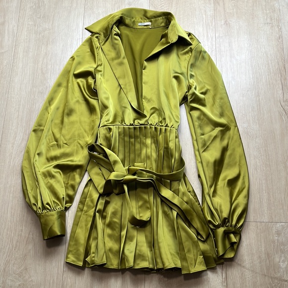 House of CB Allegra Long Sleeve faux Wrap Cocktail Minidress, SIZE MEDIUM 1033 - Picture 4 of 7